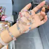 Pulseira de Cristal Natural Redondo com Círculo Único, Cristal Amarelo para Boa Sorte e Riqueza, Pulseira de Pérolas de Água-Marinha, Presente Feminino