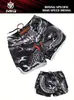 Pantalones de Cinco Puntos 2025 Estilo Europeo y Americano para Hombre Doble Capa Degradado Pantalones de Playa Shorts Casuales Moda Tendencia Corte Holgado
