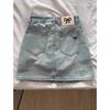 Saia Jeans Vintage Plus Size Feminina Moderna Versátil Estilo Americano Cintura Alta Solta Emagrecedora Quadril Linha A Saia Curta