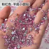 Zapatos Planos Redondos Pequeños Diamante Fondo Plano Tamaño de Diamante Mixto Diamante para Uñas Caja de 12 Compartimentos Strass de Vidrio Super Brillante Decoración de Uñas Joyería para Uñas
