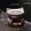 Taza Cerámica Sin Humo Transfronteriza Vela de Té Horno de Té Cerámica Gruesa Creativa Cambio de Horno Retro Salvia Lavanda Horno de Horneado