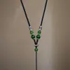 Pingente de Jade, Ornamento de Jade, Pingente de Jade com Corda para Pendurar, Cordão Grosso para Colar, Acessório de Pingente, Acessório de Jade, Placa de Jade