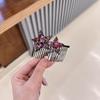 Nuevo peine popular de pedrería estrella de cinco puntas enchufe inverso para el cabello femenino presión en la frente flequillo horquilla parte posterior de la cabeza cabello roto artefacto para finalizar