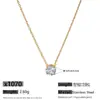 Nuevo Estilo Collar Pequeño con Forma de Corazón de Acero de Titanio para Mujer, Chapado en Oro de 18K, Compacto, Elegante, Versátil, Forma de Corazón, No se Desvanece