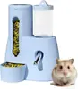 Botella de Agua para Hámster 2 en 1 - Comedero Automático, Dispensador de Botella de Agua para Animales Pequeños sin Goteo, para Hámsteres Sirios Enanos, Jerbos, Ratones, Erizos, Accesorios para Jaula de Hámster