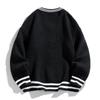 2025 Nuevo Cárdigan de Punto Oversize con Cuello de Béisbol, Botones, Bloques de Color, Estilo Japonés y Coreano, Ropa de Abrigo Unisex, de Moda