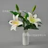 Flor Artificial Película Impresa en 3D Lirio Pequeño de Tallo Único Tipo B para Decoración de Bodas, Arreglo de Escena de Salón de Bodas, Arreglo de Flores de Piso