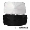 Parasol delantero para coche con cordón, aislante térmico, resistente a los rayos UV, cubierta interior para parabrisas con anillo de extracción, protección solar