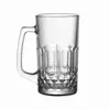Venta al por mayor de fabricante Tarro de cerveza de vidrio de material alto blanco Tarro de cerveza de barril 1 litro Tarro de cerveza 0.4 litros 0.3 litros Tarro de cerveza publicitario