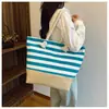 Bolsa de Praia Nova Listrada Transfronteiriça, Mais Vendida na Amazon, Bolsa de Ombro Feminina, Bolsa de Lona Casual de Grande Capacidade