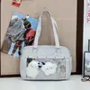 Nova Bolsa Ita Estilo Japonês Jk Bolsa para Boneca, Bolsa de Ombro Único Transversal, Bolsa Escolar para Estudante, Bolsa Grande para Bonecas com Pins