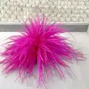 Broche de Plumas de Avestruz Retro Pin Hombres Mujeres Decoración Accesorios para Vestido Broche Artístico para Fiesta Accesorios al por Mayor