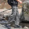 Nuevos pantalones casuales para hombre para exteriores, hechos de mezclilla duradera Tencel y Lyocell, con un corte holgado de pierna recta