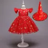 Disfraces Infantiles de Halloween para Niñas Vestido de Princesa Estampado Escuela Tema Mágico Disfraz Cosplay Performance