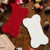 Calcetines de hueso de Navidad tejidos transfronterizos calcetines de Navidad lindos creativos decoraciones de árbol de Navidad bolsa de regalo