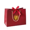 Bolso de mano rojo brillante exquisito para amor, caja de dulces, bolsa de regalo de agradecimiento de boda para dulces, bolsa de dulces para recuerdos de boda, bolsa de regalo de boda
