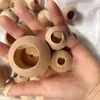 Cuentas de Madera de Haya con Agujero Medio 2-50mm Agujero Grande Bolas de Madera sin Agujero Bolas Redondas con Agujero Medio Agujero Único Accesorios DIY
