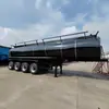 Semirremolque cisterna de acero al carbono para asfalto de 4 ejes, 45 metros cúbicos, remolque cisterna estándar para transporte de líquidos con sistema de calefacción, transfronterizo