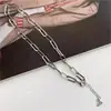 Collar Grueso de Acero de Titanio Dorado Estilo Europeo y Americano para Mujer de Moda Ins Minimalista Hip-Hop Nicho Simple Alto Grado Temperamento Cadena para Clavícula