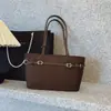Elegante Bolsa Simples Outono 2026, Popular e Versátil, Nova Bolsa Tote da Moda Feminina, Bolsa de Ombro em Couro Macio