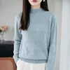 2026 Autumn/Winter Hollow Out Half-Turtleneck Knit Sweater for Women, Stylish and Versatile, Warm Base Layer, Seamless Slim-Fit Sweater