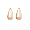 Pendientes ovalados geométricos de metal estilo exagerado personalidad europea y americana de nicho transfronterizo temperamento simple versátiles pendientes de alta gama