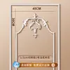 Tira de Borda para Parede de Fundo de TV com Flor de Canto Francês em Linha de PU Imitação de Gesso Tira Decorativa Teto Estilo Europeu Americano