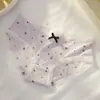 Ropa Interior Sin Costuras, Seda de Hielo, Cintura Media Estampada, Entrepierna de Ácido Poliláctico Antibacteriano, Agradable al Tacto, Calzones Transpirables para Niñas
