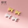 Pulsera de cuentas de mariposa de plata 925 chapada en oro de 18K, cuentas sueltas de plata dura 3D, cuerda, material para bricolaje hecho a mano, accesorios Q0130