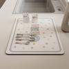 Alfombrilla de Drenaje para Fregadero Estilo Crema Alfombrilla Absorbente para Encimera Alfombrilla Desechable para Secar Platos Paño de Tecnología de Barra Posavasos Aislante