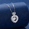 Collar elegante con forma de corazón de diamante rosa en plata esterlina s925 original para mujer, diseño de nicho, colgante de amor al por mayor, regalo para novias