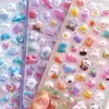 Pegatinas de Gemas de Diamante Hermosas Estilo Japonés Dibujos Animados Relieve Estéreo 3D Pegatinas Decorativas DIY para Niños y Niñas Funda de Teléfono Móvil