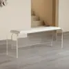 Banca Larga de Acrílico, Banca Flotante Transparente para Cambiar Zapatos para Dormitorio, Sala de Estar, Silla para Mesa de Comedor, Banca para Cambiar Zapatos del Hogar, Banca Larga Nórdica