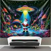 Tapiz Fluorescente Tela de Fondo Amazon Tela de Pared Transfronteriza Calavera Psodélica Hongo Tela Decorativa Tela Colgante Luminosa Tapiz