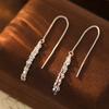 Pendientes de Borla de Plata Banyan Tree S925 para Mujer, Pendientes Largos de Línea para Oreja Delgada, Simples y Elegantes, Ciber Populares, 2024 Pendientes de Moda