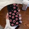 Labios Rojos Sexy Adecuado para Iphone13/14Promax Apple 12/11 Funda de Teléfono de Dibujos Animados Xr Cobertura Completa 17 Suave 7P