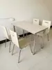 Sillas Curvadas de Acero Inoxidable para Bares de Snacks, Restaurantes, Comedores Escolares, Sillas para Comedor de Personal, Sillas de Computadora, Sillas de Capacitación, Sillas de Reunión