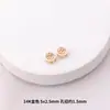 Pulsera de Oro Blanco Cuentas Espaciadoras Accesorios Pulsera de Cuentas Hecha a Mano Accesorios DIY con Cuentas de Rueda de Circonita y Espaciadores Decorativos