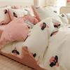 Juego de cuatro piezas de algodón puro para cama 1.5m1.8m Apartamento Algodón Cama Sábanas Funda de edredón Juego de tres piezas 150*200