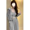 Conjunto Deportivo Casual para Mujer, Colección Primavera 2026, Set Completo con Sudadera de Moda de Alta Gama y Pantalones Deportivos, Conjunto Elegante de Tres Piezas