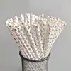 Pajita de Papel Desechable Biodegradable Amazon Transfronteriza Laminada Estampado Dorado Plata Oro Rosa Pajita de Papel Decorativa para Bebida