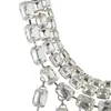 Acessórios de Moda Transfronteiriços Exagerados Colar de Franjas Multicamadas Corrente de Clavícula Cheia de Diamantes Longa Europeia e Americana para Mulheres