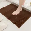 Tapetes de Chão de Secagem Rápida para Porta de Banheiro Cor Pura Chenille de Pelo Curto Entrada de Banheiro Tapete Antiderrapante Tapetes Resistentes a Manchas de Banheiro