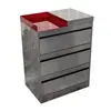 Gabinete de Herramientas para Barbería, Carrito de Herramientas para Salón de Peluquería, Gabinete para Cortar el Cabello de Peluquería, Estante de Almacenamiento, Gabinete con Espejo de Acero Inoxidable