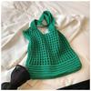 Bolso Tejido de Punto Hueco Ins Gran Capacidad Bolso Tejido a Mano Moderno Bolso de Mano Bolso de Hombro Bolso Tote para Viajes Diarios para Mujeres