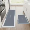 Tapete Simples de Alta Qualidade Transfronteiriço para Cozinha Absorvente de Água e Óleo Conjunto de Duas Peças para Banheiro Doméstico Tapetes Antiderrapantes para Piso Venda por Atacado de Fábrica