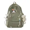 Chegada Nova 2024 Mochila Escolar Feminina Estilo Coreano Ensino Fundamental Médio Mochila Grande Capacidade Mochila Casual Fofa Doce para Menina