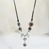Nueva Cadena de Suéter Estilo Chino Tendencia Nacional Joyería Larga para Mujer Colgante de Fortuna de Gama Alta Accesorios de Collar de Cerámica Simple