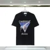 260g Exportación Ropa de Hombre Verano 2025 Nuevo Estilo Casablanca Degradado Letra Logo Estampado Camiseta de Manga Corta