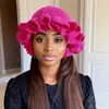 Gorro de Lana Tejido a Mano para Invierno y Otoño, Gorro Grueso a Prueba de Viento con Diseño de Olas, Gorro de Punto Simple Versátil de Color Sólido